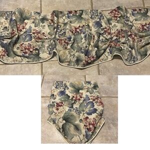 6/$20 Floral Grape Patterned Valance 77" long